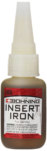 Bohning Insert Iron Glue bottle, 1 fl oz packaging